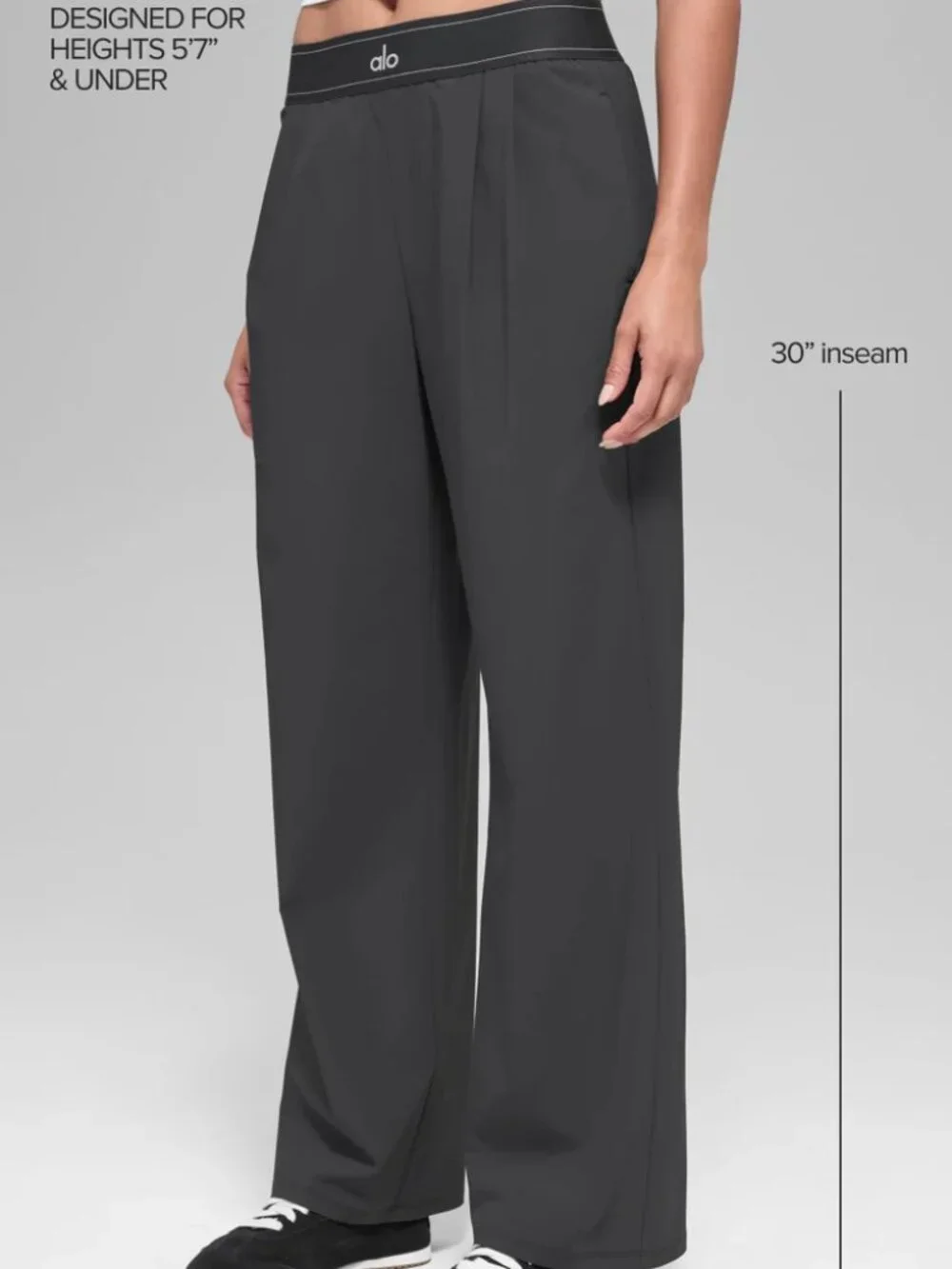 NWT ALO Yoga Women's Dark Grey Suit Pants Comfortable Fit🏃‍♀️Regular Size 🛋️